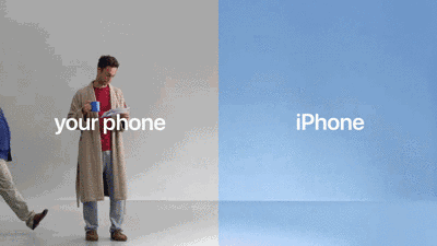 图1：苹果发布一组GIF广告让你看出和安卓的差距！