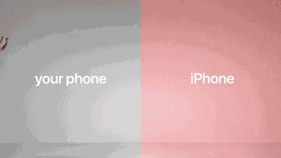 图4：苹果发布一组GIF广告让你看出和安卓的差距！