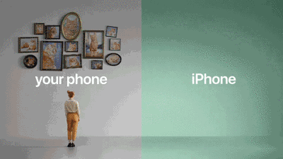 图2：苹果发布一组GIF广告让你看出和安卓的差距！