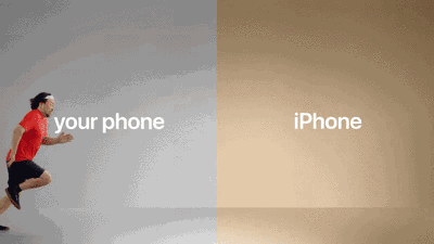 图0：苹果发布一组GIF广告让你看出和安卓的差距！