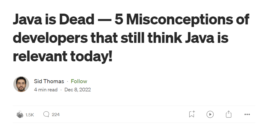 关于 Java 已死，看看国外开发者怎么说的 – 程序师